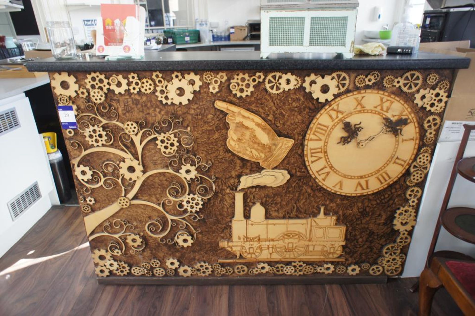 Shop Counter with Contemporary Steam Punk Theme 2800 x 820mm