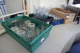 Quantity of Various Glassware & Water Bottles