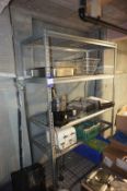 5-Tier Wire Shelving Unit & Contents (Located in Basement)