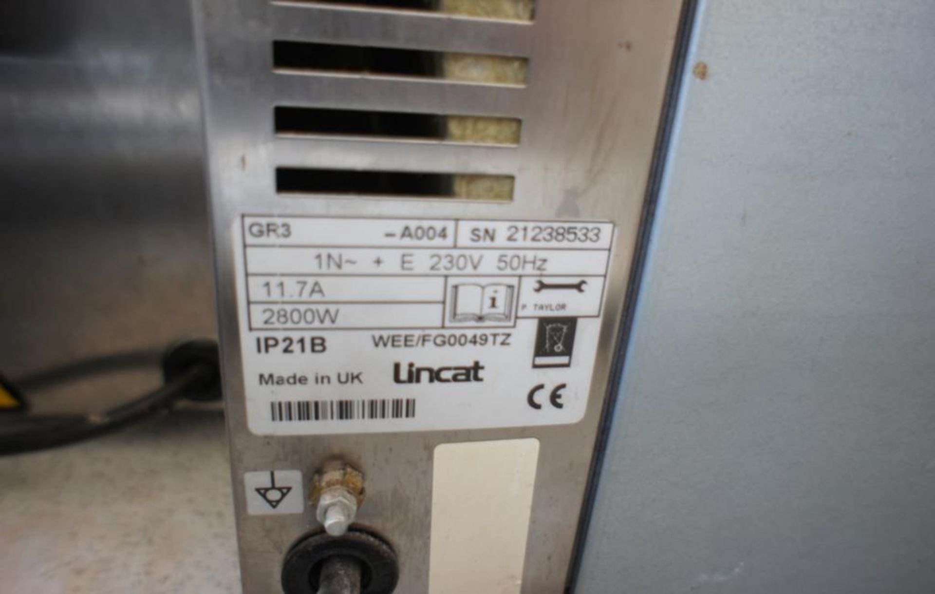 Lincat GR3-A004 Countertop Grill 240v - Image 3 of 3