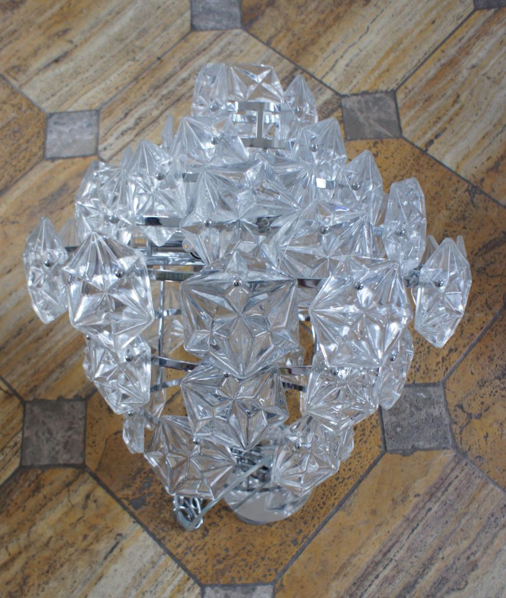 Keen Eye Crystal Multi-Tier Short Chandelier 240v - Image 3 of 3