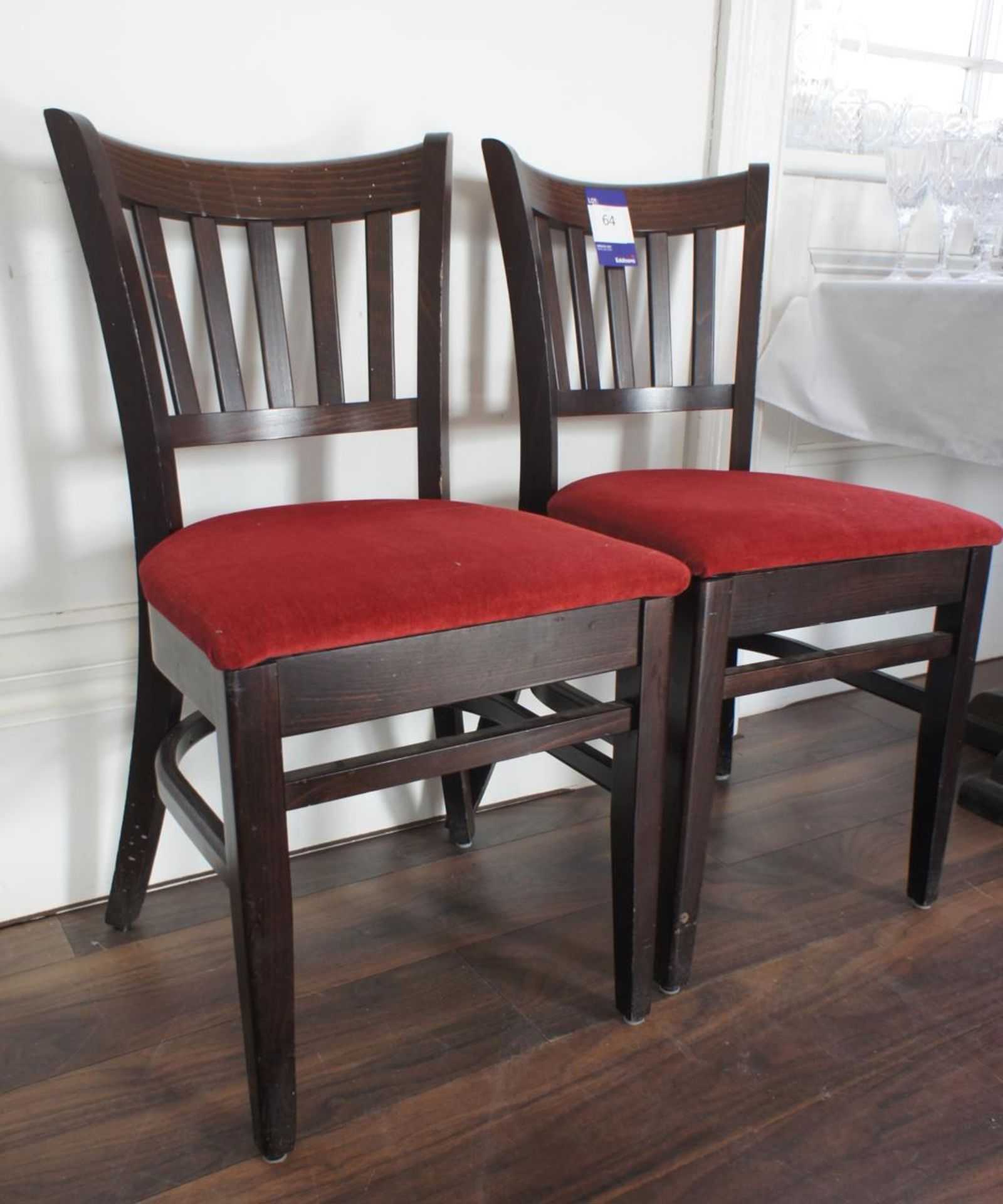 2 x Oak Effect Part Upholstered Chairs - Image 3 of 3