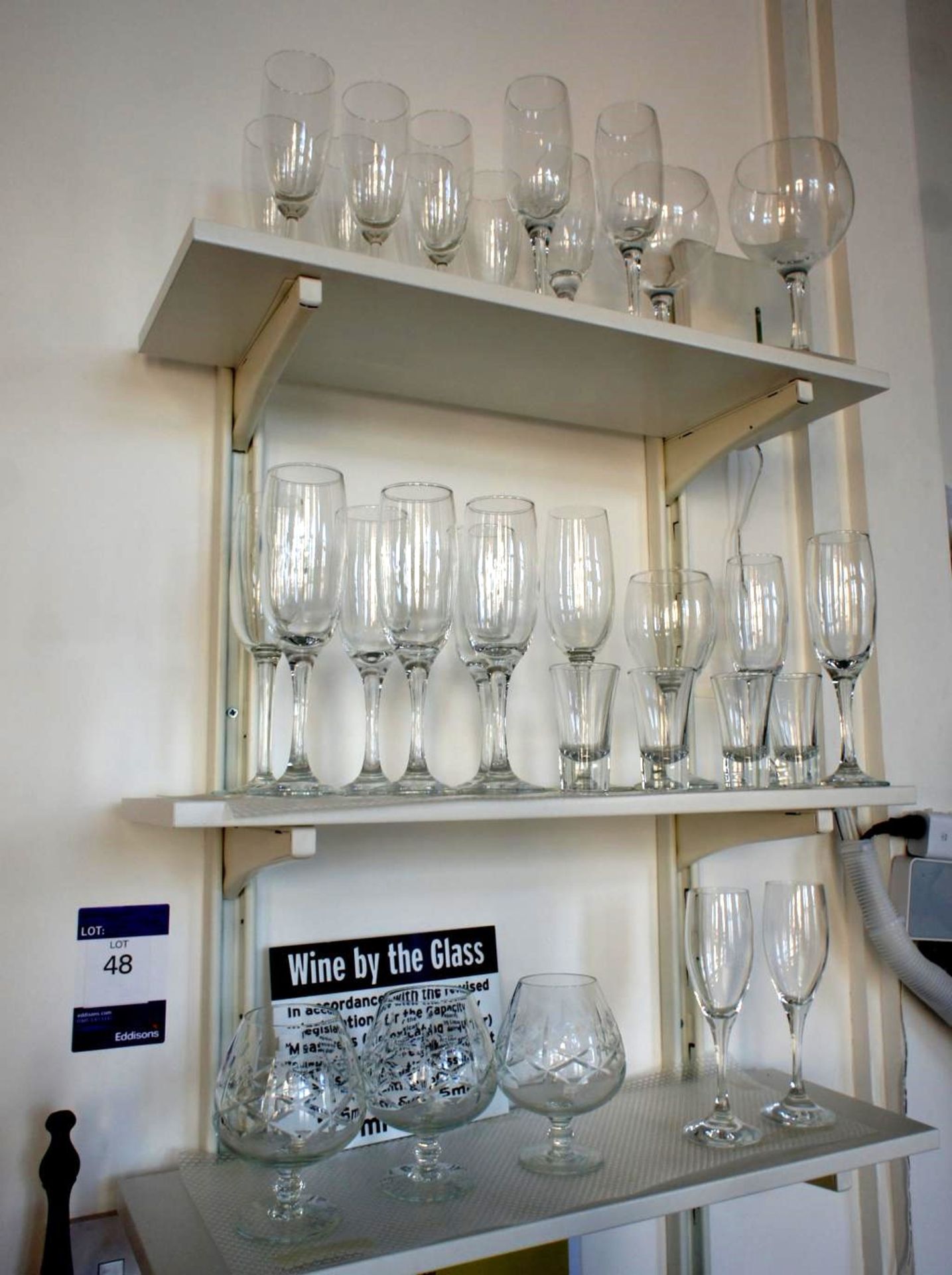 Quantity of Various Glassware to 3 Shelves - Image 2 of 3