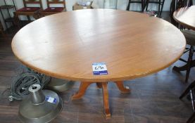 Oak Effect Circular Table, 1200mm diameter