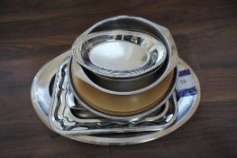 Quantity of Various Stainless Steel Platters