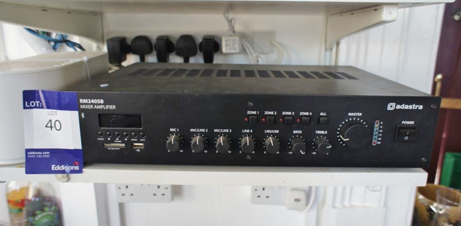 Adastra RM2405B Mixer Amplifier with 4 Speakers (Speakers require Ext. Ladder to remove)