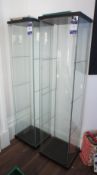 2 x Multi-Tier Display Cabinets 1630 x 400 x 350mm