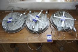 3 x Circular Light Clusters 240v (1 damaged)