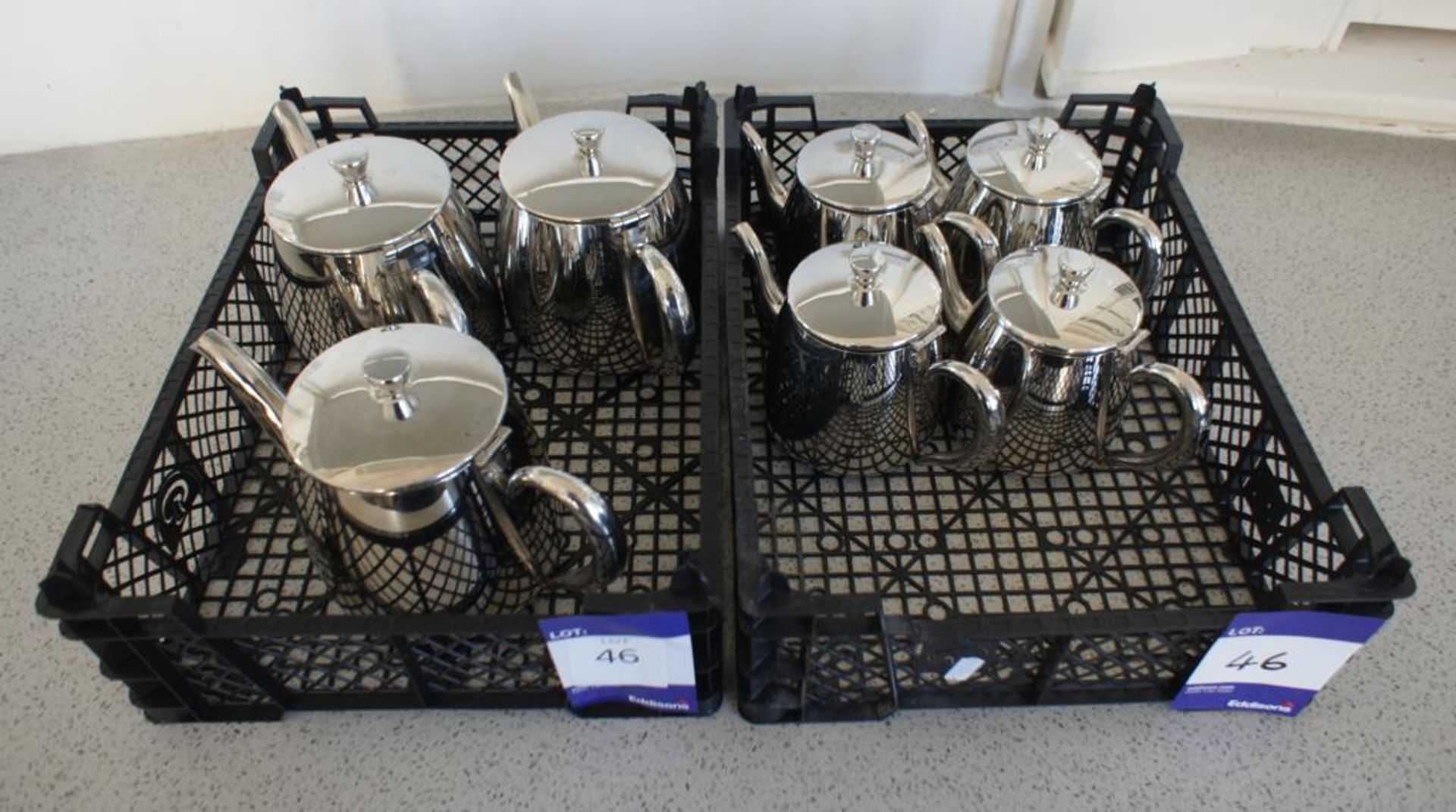 3 Large Stainless Steel Teapots, 4 Small Stainless Steel Teapots - Image 2 of 2