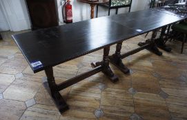 2 x Oak Effect Rectangular Table 1200 x 680mm