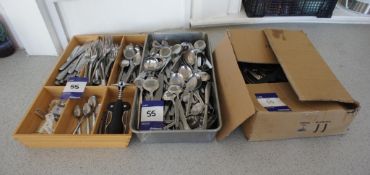 Large Quantity of Various Stainless Steel Cutlery