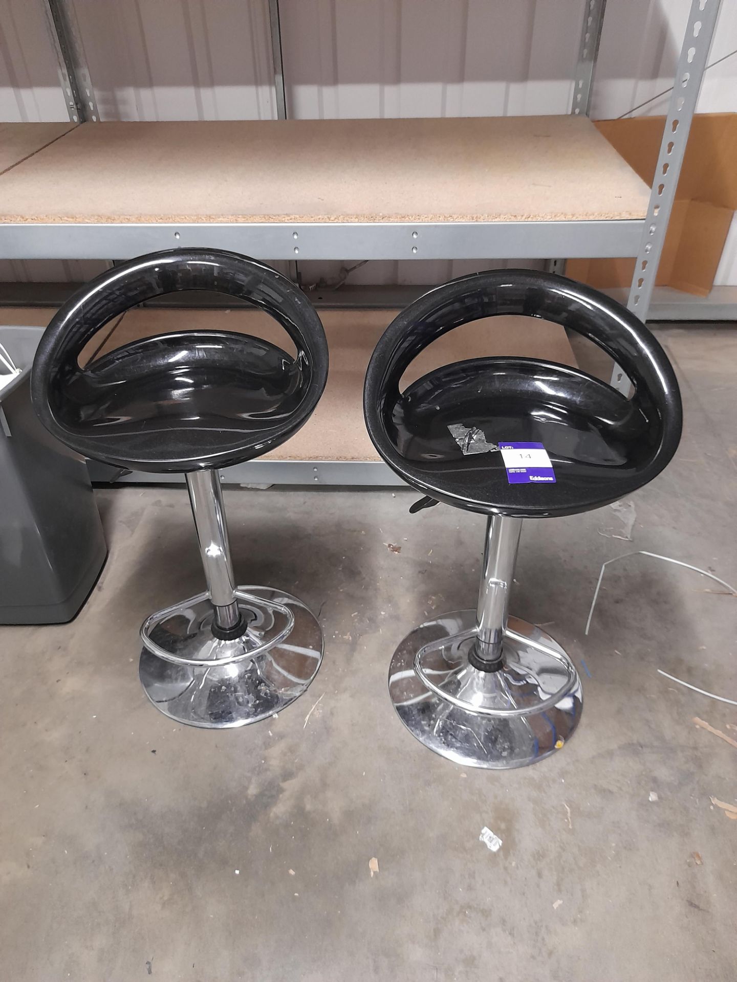 2 x Black stools - Image 2 of 2