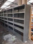 4 x Metal shelving units, approx. 1900mm high, 910mm wide, 475mm depth – located on mezzanine floor