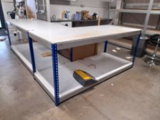 2 x Packing tables, approx. 2150mm x 910mm