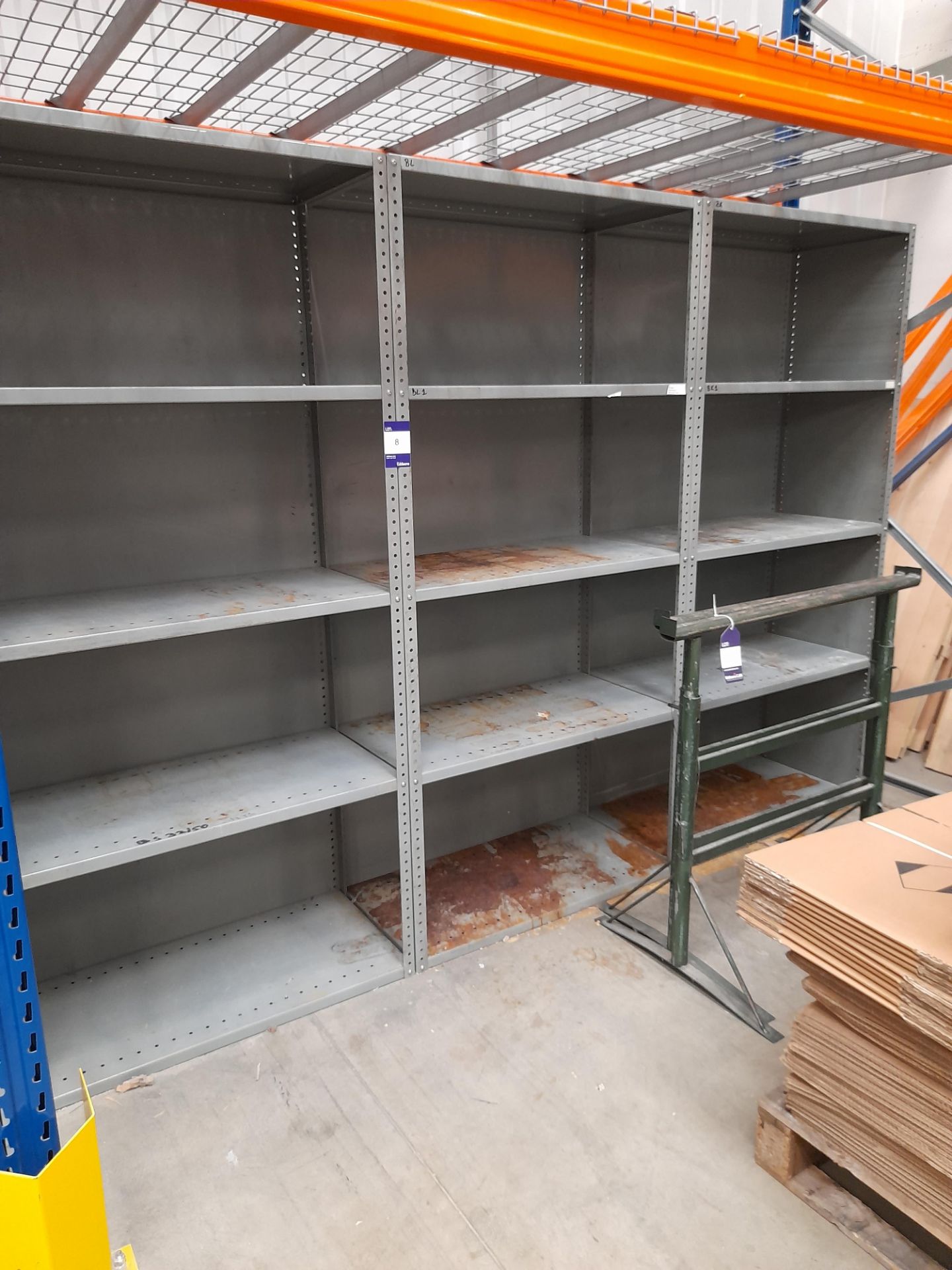 3 x Metal shelving units, approx. 1900mm high, 910mm wide, 475mm depth - Image 3 of 3