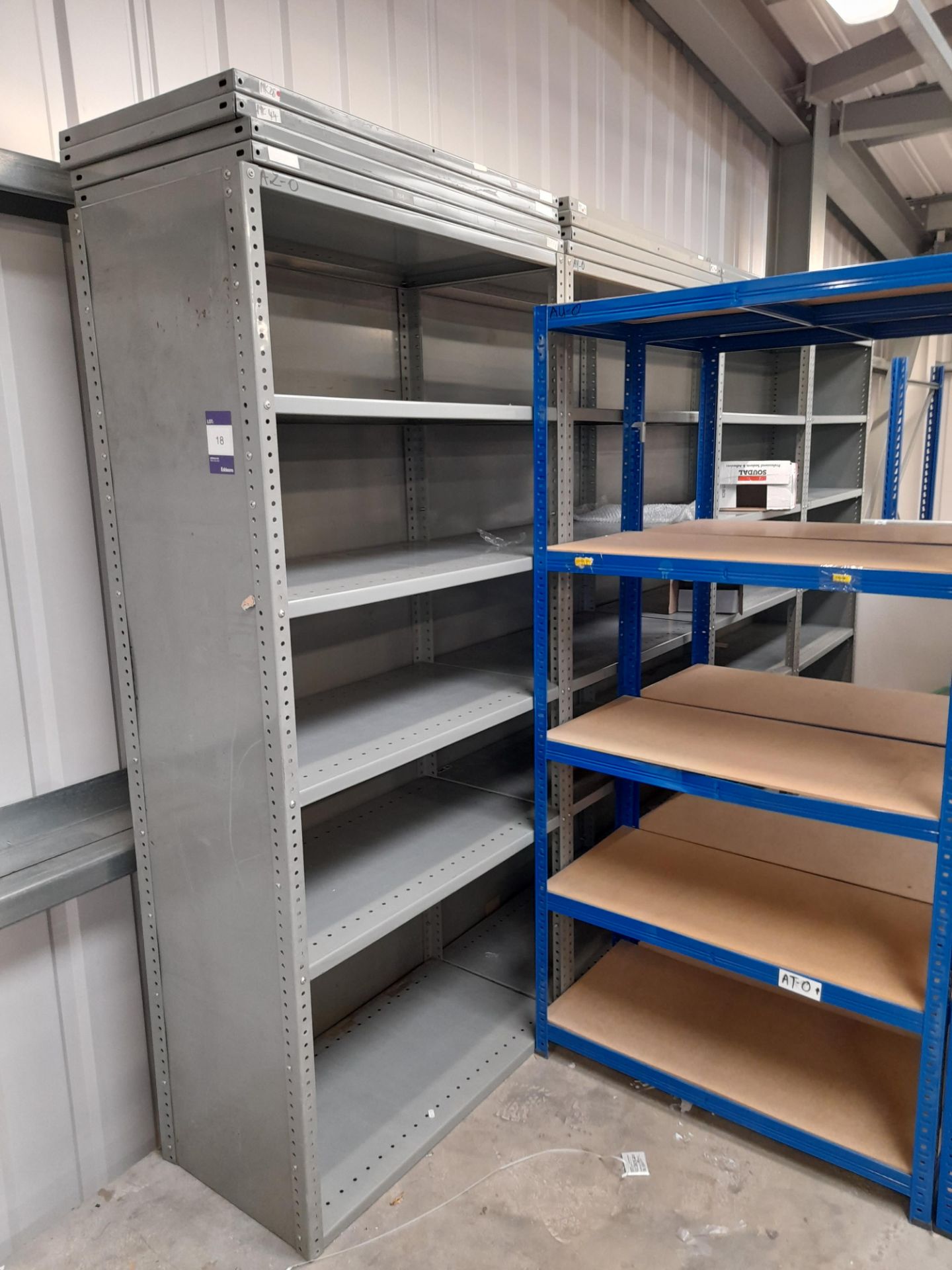 4 x Metal shelving units, approx. 1900mm high, 910mm wide, 475mm depth- located on mezzanine floor - Image 2 of 2