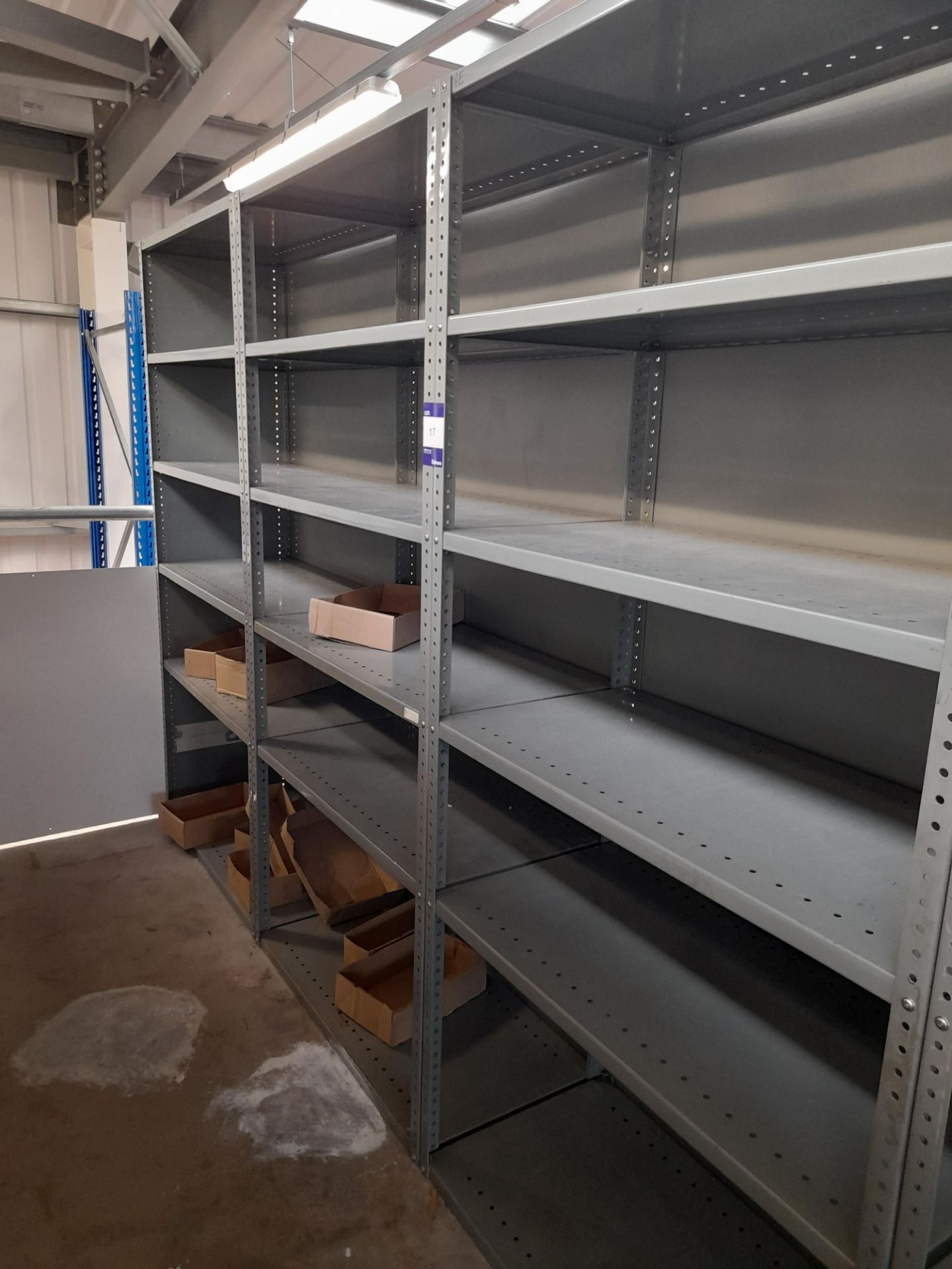 3 x Metal shelving units, approx. 1900mm high, 910mm wide, 475mm depth - located on mezzanine floor - Image 2 of 2