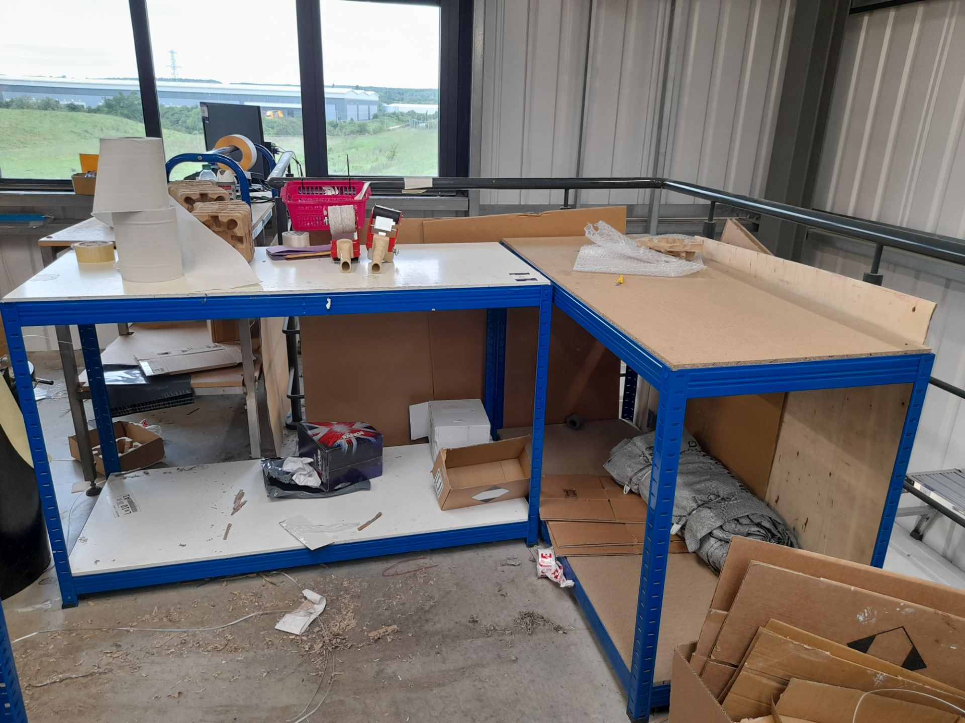 3 x Various packing benches - located on mezzanine floor - Image 2 of 2