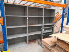 3 x Metal shelving units, approx. 1900mm high, 910mm wide, 475mm depth