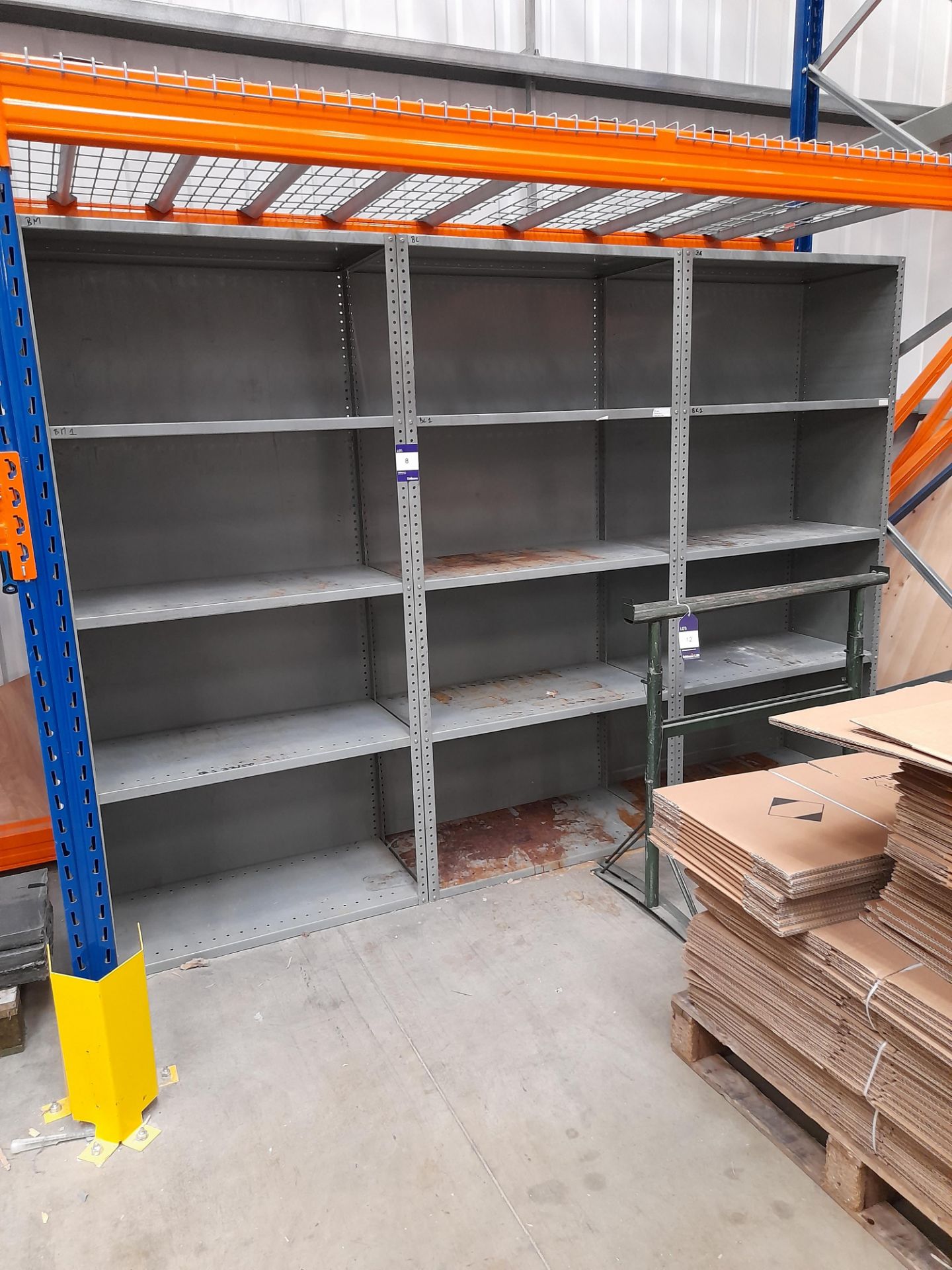 3 x Metal shelving units, approx. 1900mm high, 910mm wide, 475mm depth - Image 2 of 3