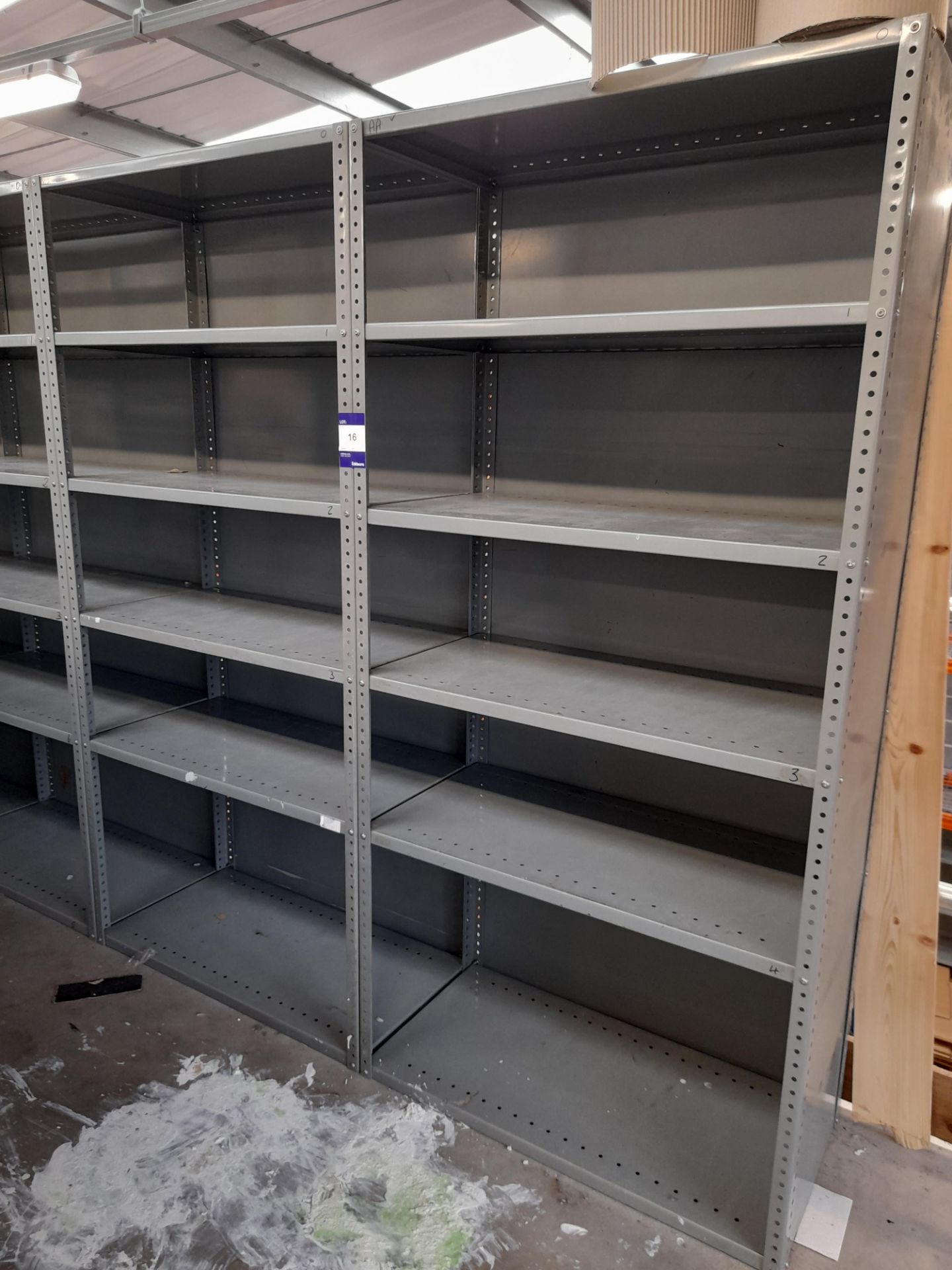 4 x Metal shelving units, approx. 1900mm high, 910mm wide, 475mm depth – located on mezzanine floor - Image 2 of 3