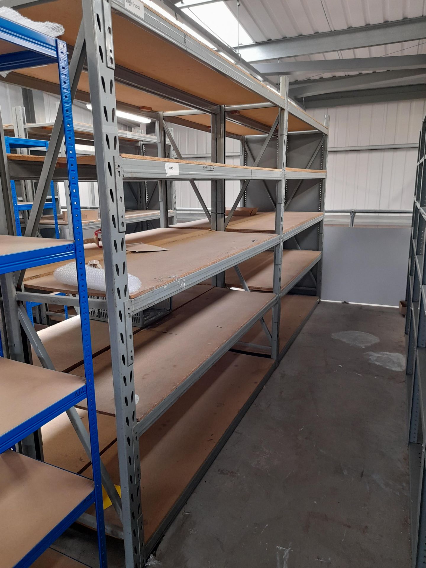 6 x Bays of light duty racking, to include; 10 – uprights, approx. 2100mm high, 500mm depth, 30 – - Image 3 of 5