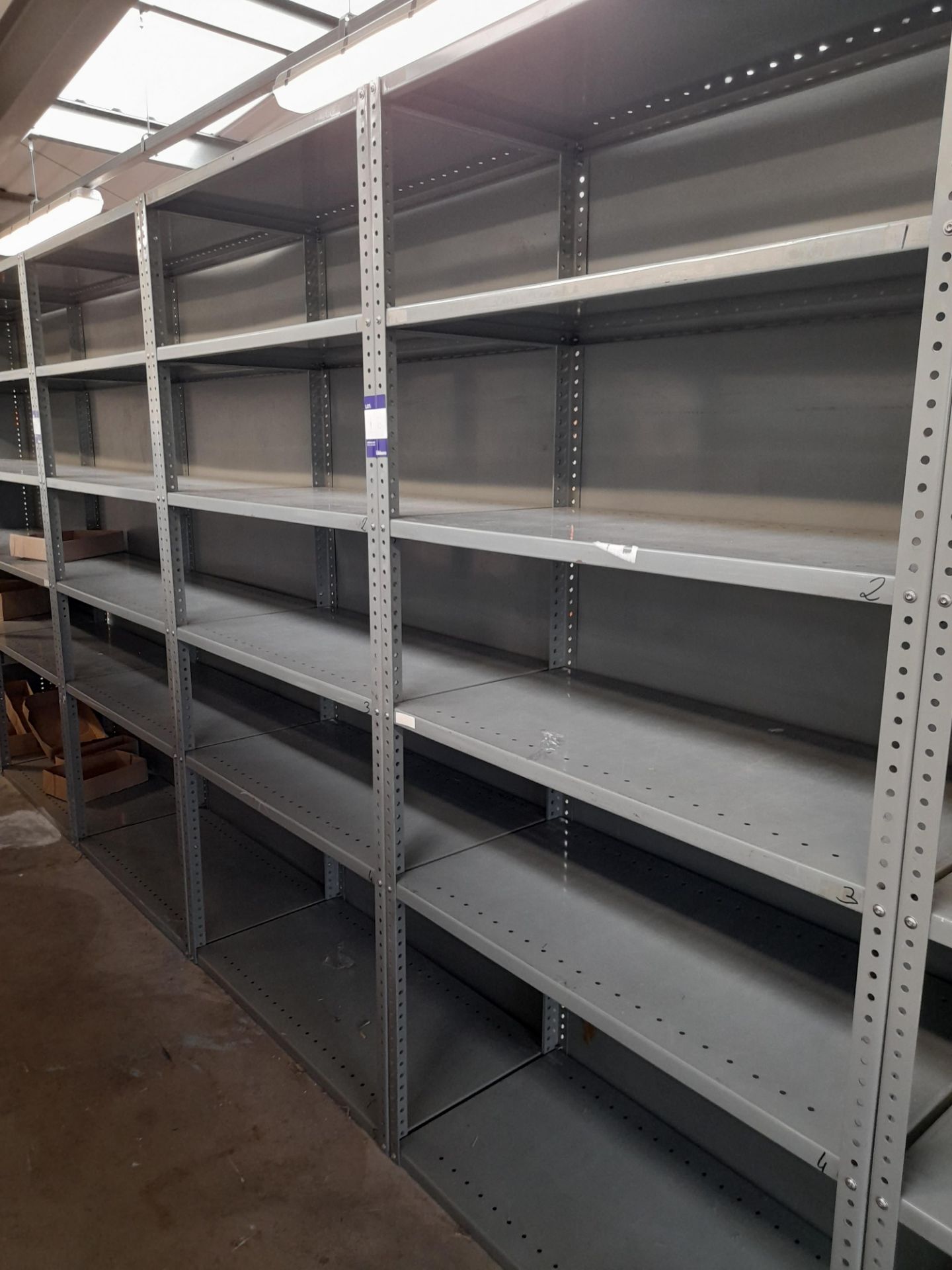 4 x Metal shelving units, approx. 1900mm high, 910mm wide, 475mm depth – located on mezzanine floor - Image 3 of 3