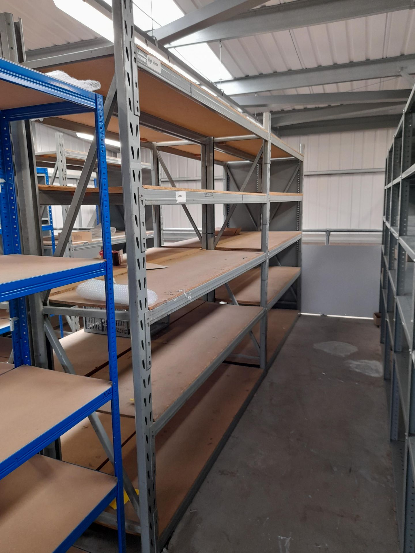 6 x Bays of light duty racking, to include; 10 – uprights, approx. 2100mm high, 500mm depth, 30 – - Image 2 of 5