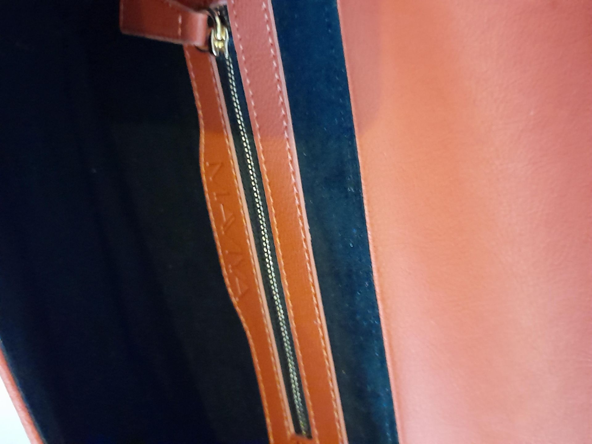 Maviya “Zenn” Vegan Italian Leather Cross Body Bag with Smooth Soft Finish, Faux Suede Lining and - Image 3 of 3