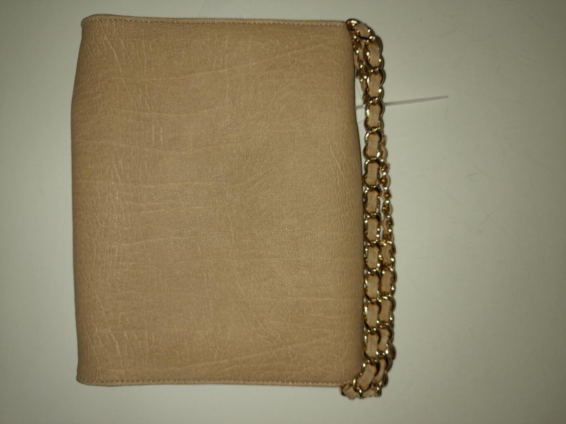 Maviya “Mannie” Mustard Vegan Italian Leather Evening Clutch Bag with Grained Finish, Faux Suede - Image 2 of 3