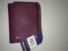 Maviya “Mannie” Purple Vegan Italian Leather Evening Clutch Bag with Grained Finish, Faux Suede