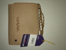 Maviya “Mannie” Mustard Vegan Italian Leather Evening Clutch Bag with Grained Finish, Faux Suede