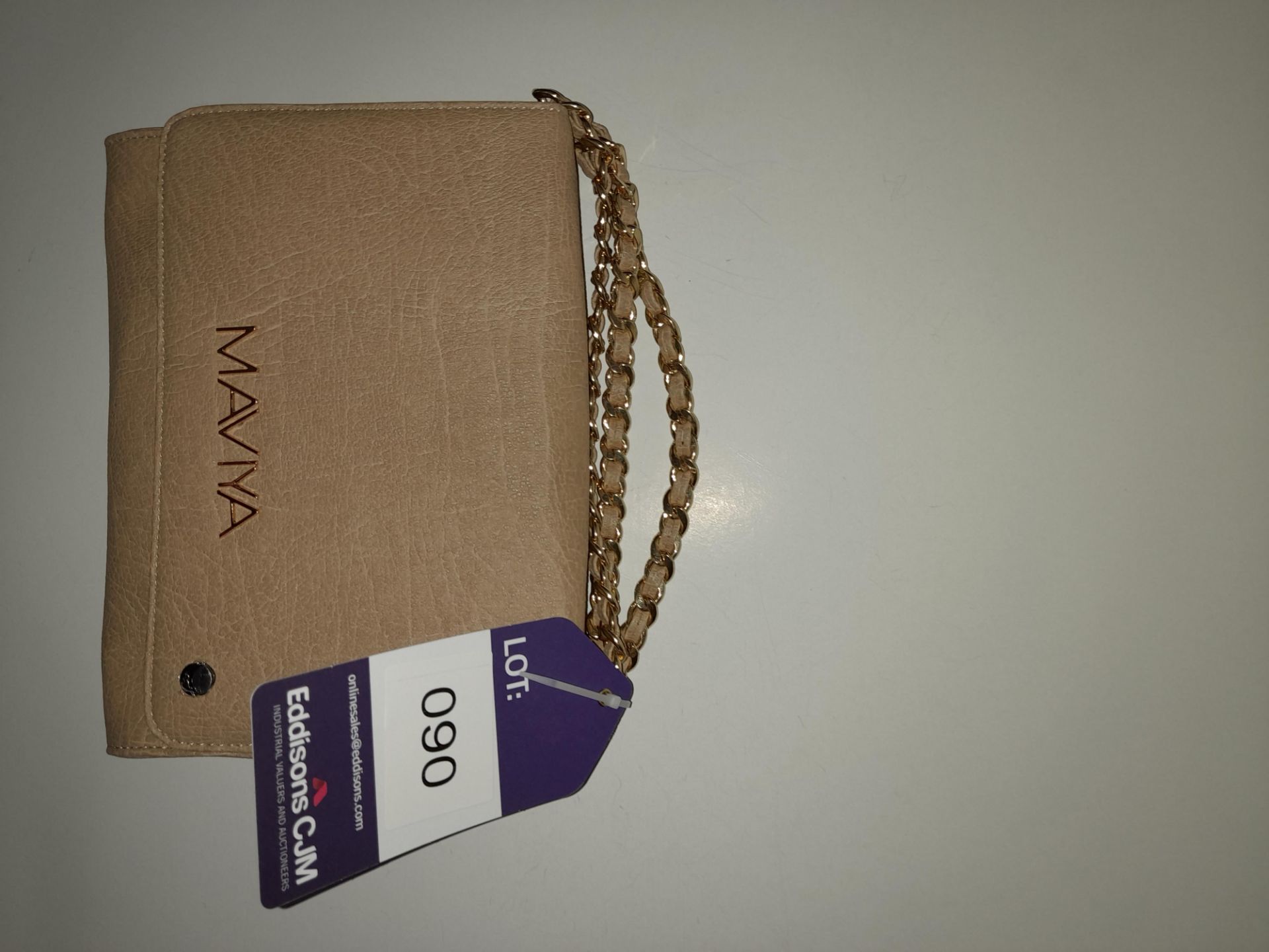 Maviya “Mannie” Mustard Vegan Italian Leather Evening Clutch Bag with Grained Finish, Faux Suede
