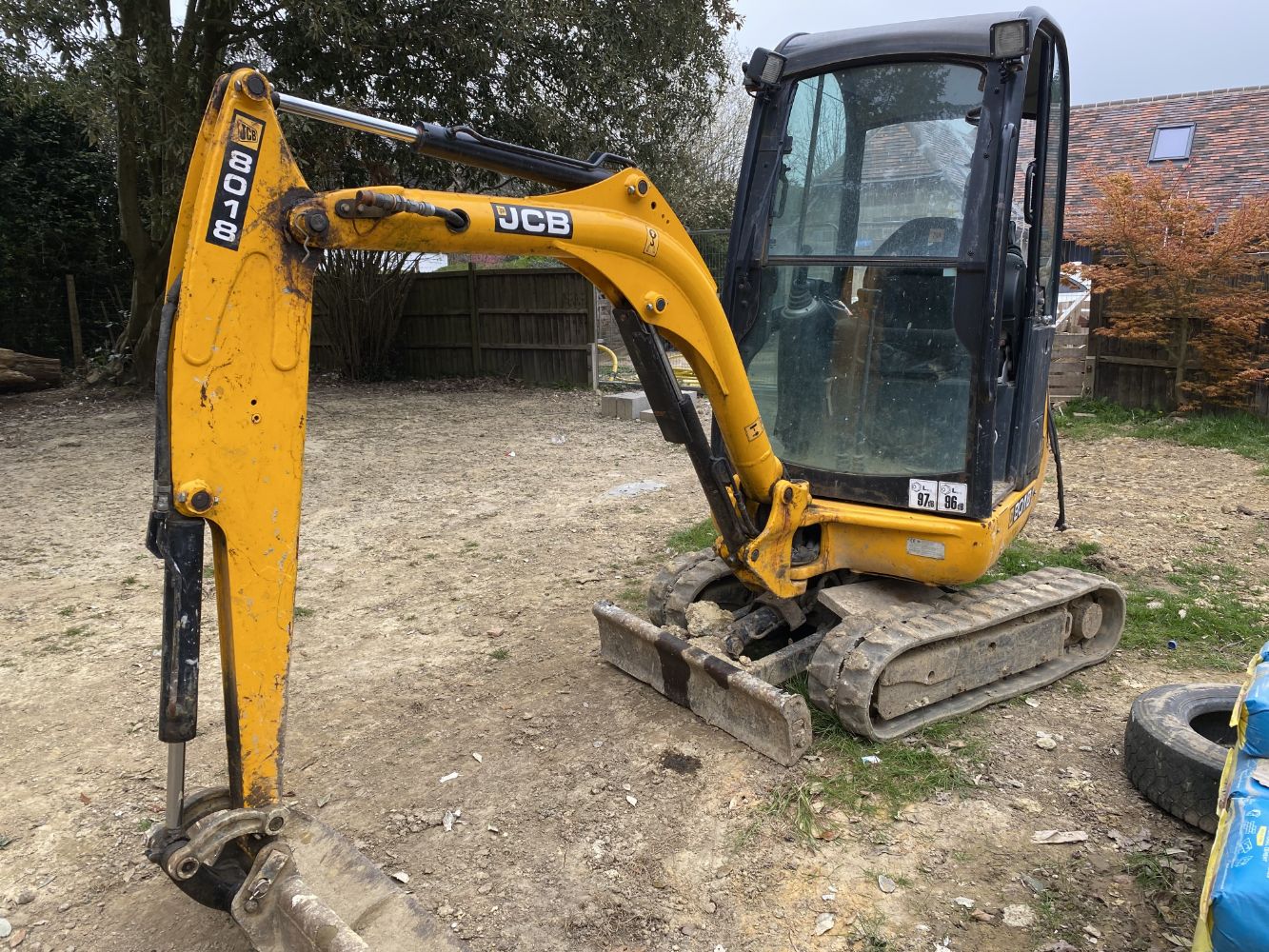 JCB 8018 CTS Mini Excavator (2011), Ford Transit LWB Commercial Van and Power Tools and Equipment