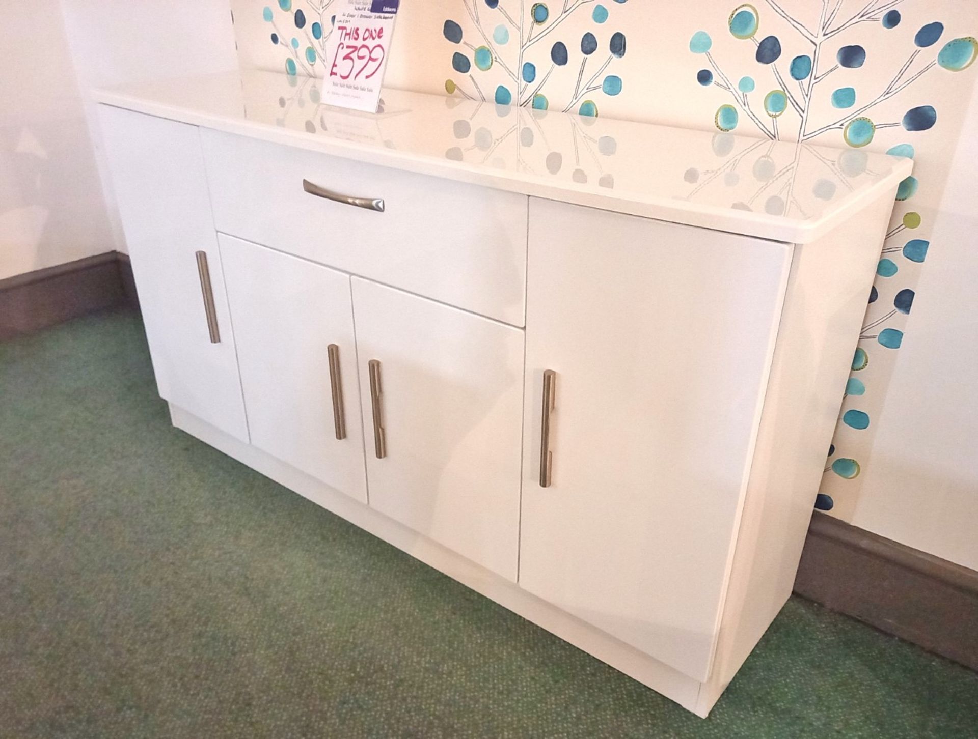 White Gloss 4 Door, 1 Drawer Unit (1470 x 420) Rrp. £399 - Image 2 of 4