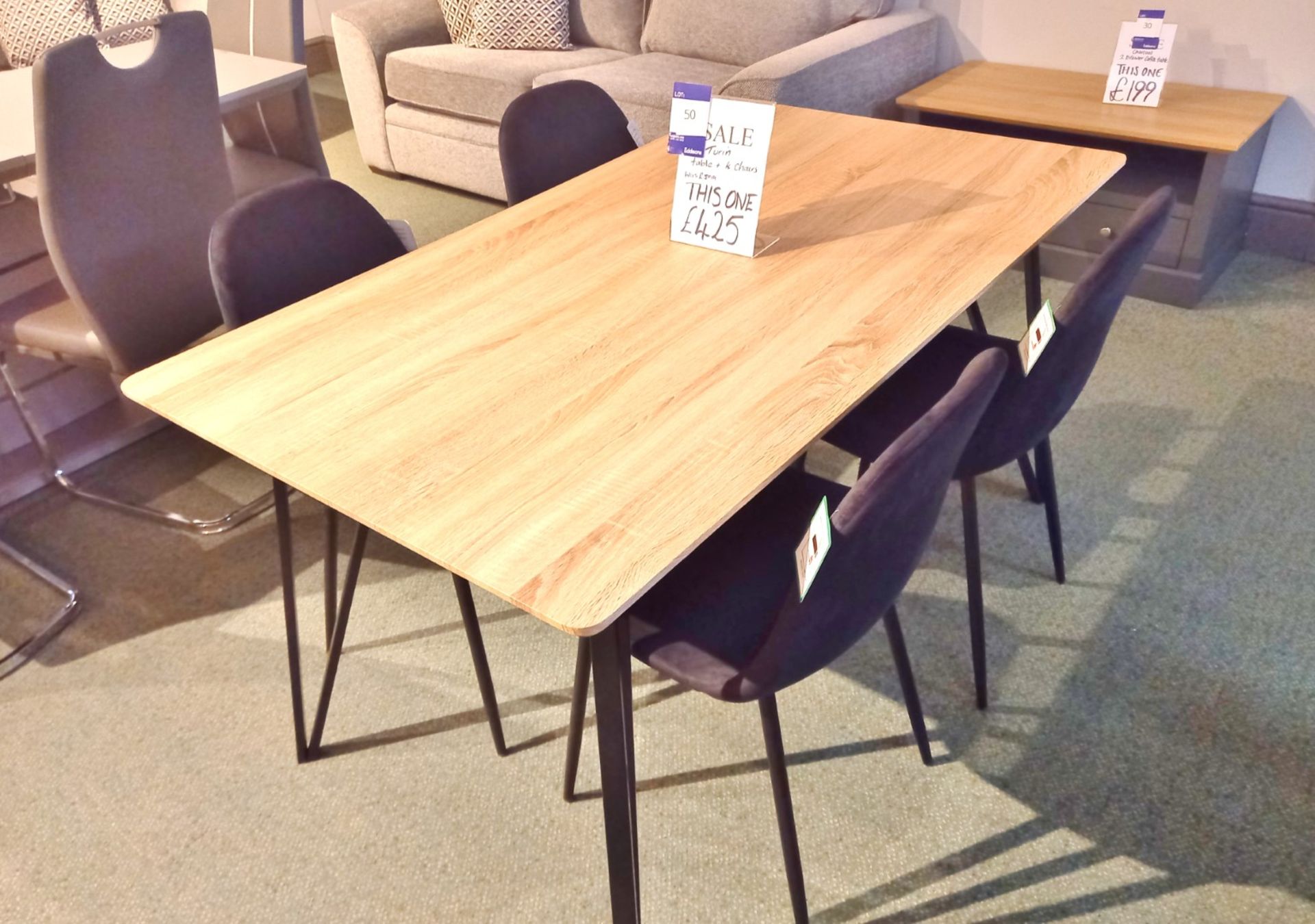 Turin Table & 4 Chairs (1400 x 800) Rrp. £425 - Image 5 of 5