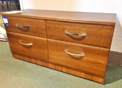 Walnut Bed End Chest (1150 x 450) Rrp. £149