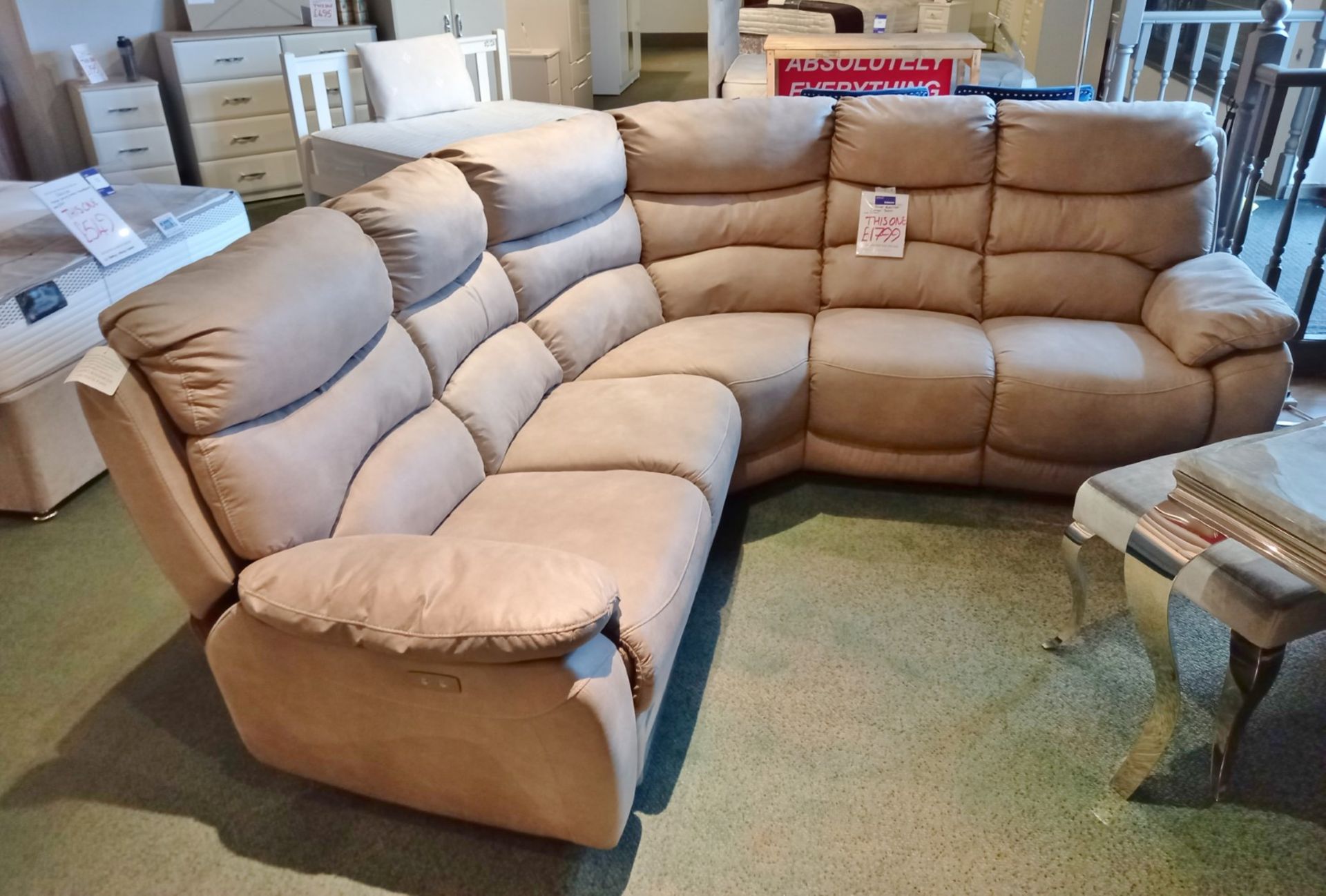 Power Recliner Natural Corner Sofa Rrp. £1799 - Image 6 of 6