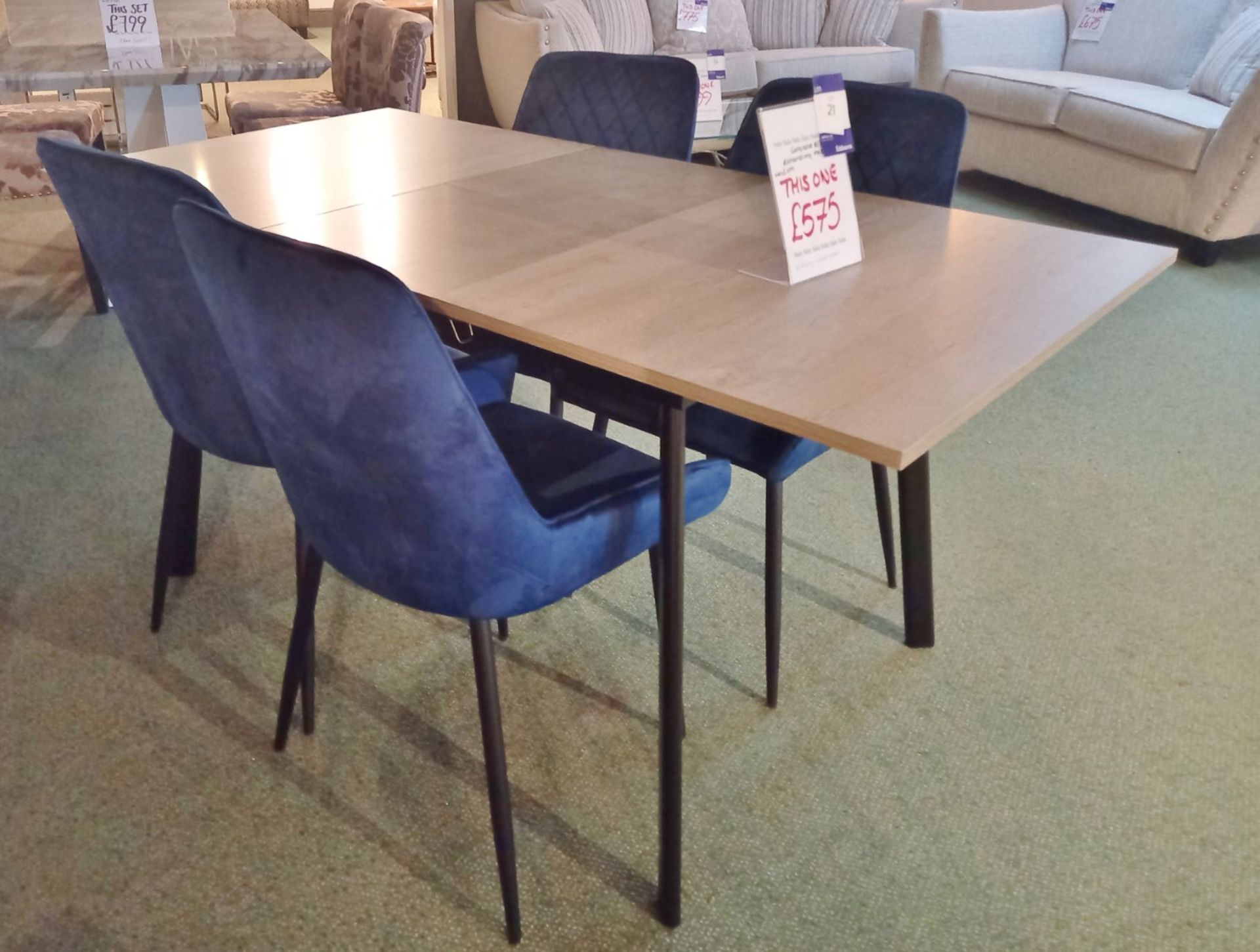 Concrete Effect Extending Table (1.65m fully extended) Rrp. £575