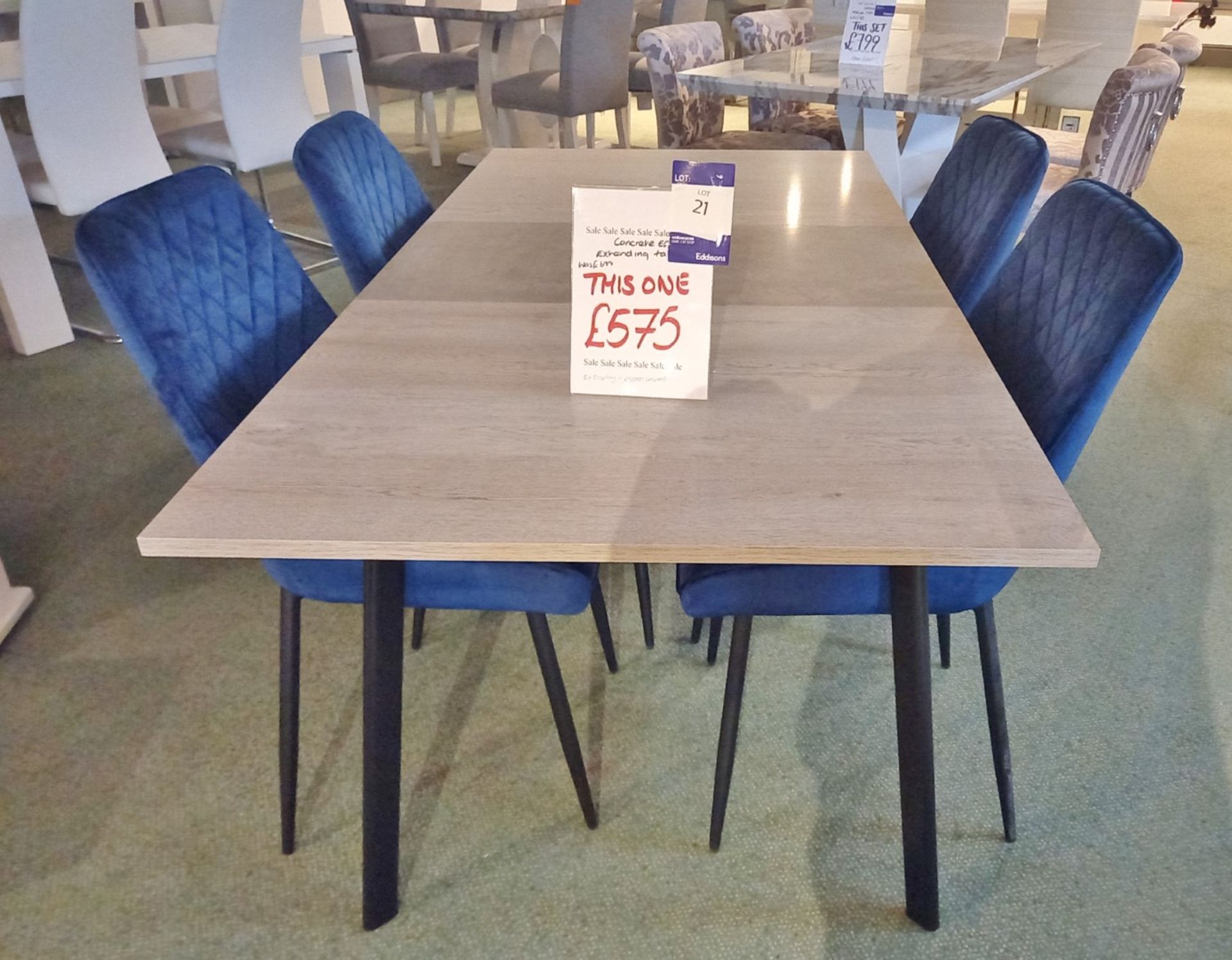 Concrete Effect Extending Table (1.65m fully extended) Rrp. £575 - Image 5 of 6