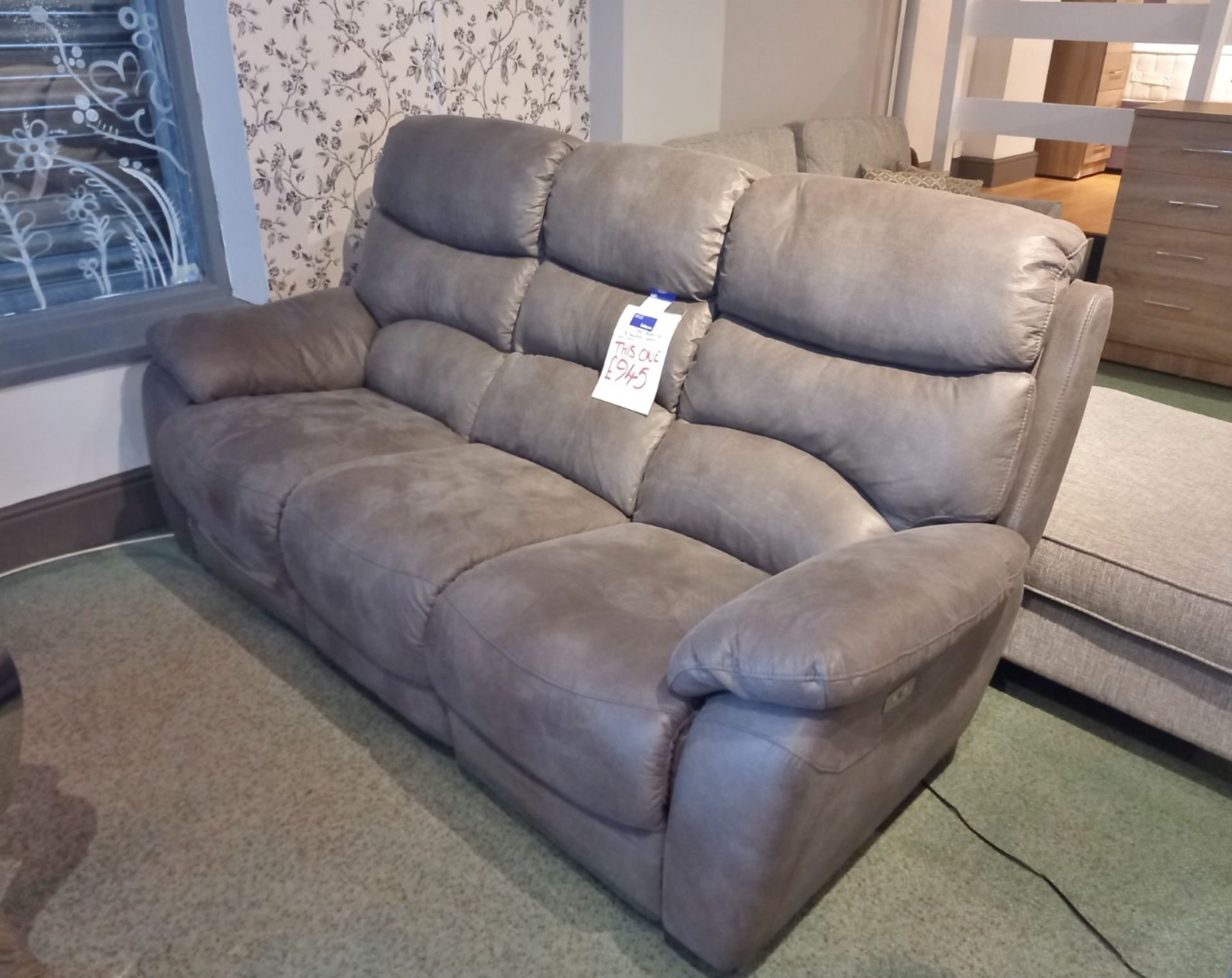 Power Recliner 3-Seater Sofa Rrp. £945 - Image 2 of 4