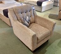 Grey Upholstered Armchair