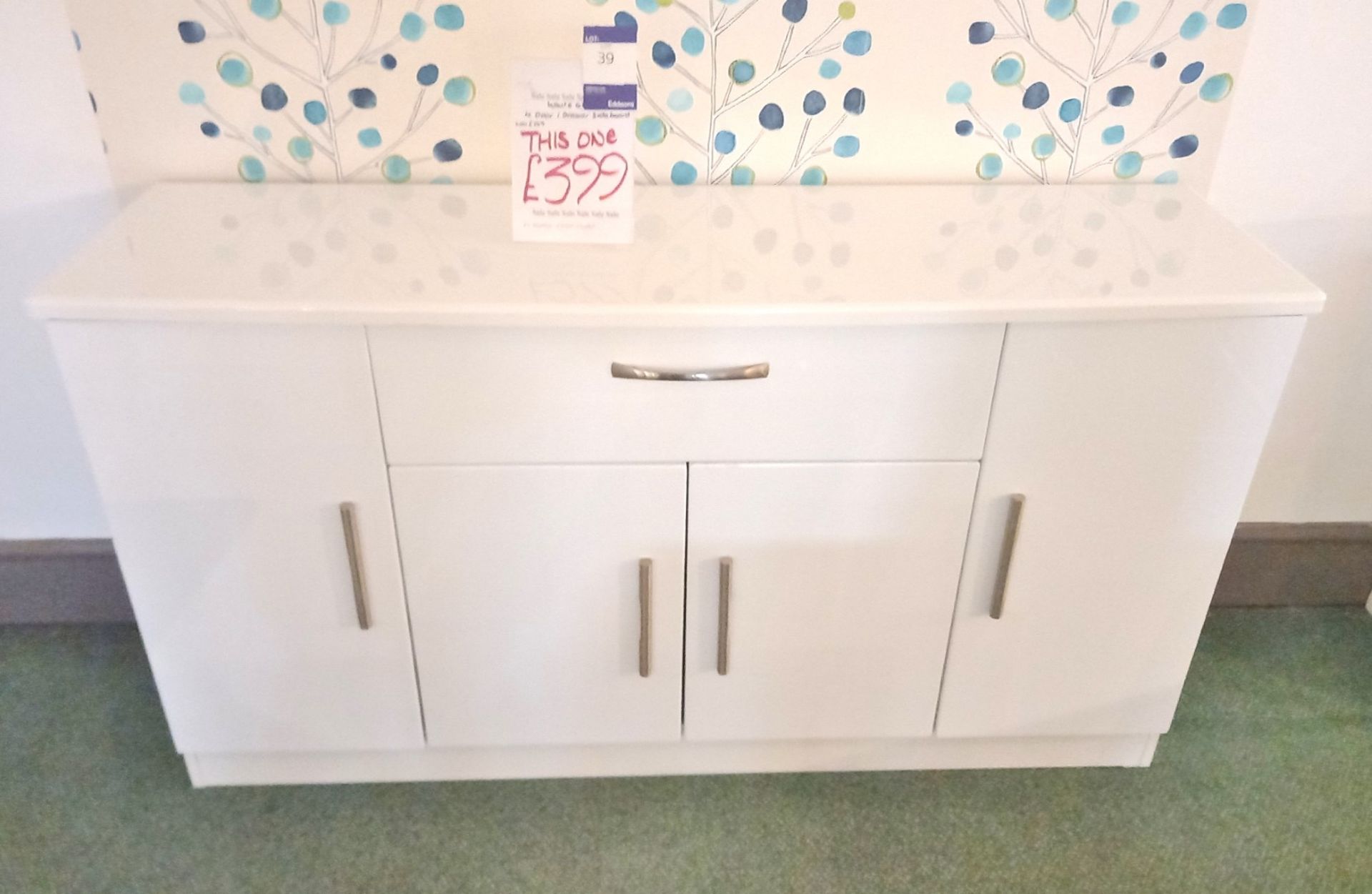 White Gloss 4 Door, 1 Drawer Unit (1470 x 420) Rrp. £399 - Image 4 of 4