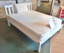 White Shaker Double Bed Frame & Mattress Rrp. £499