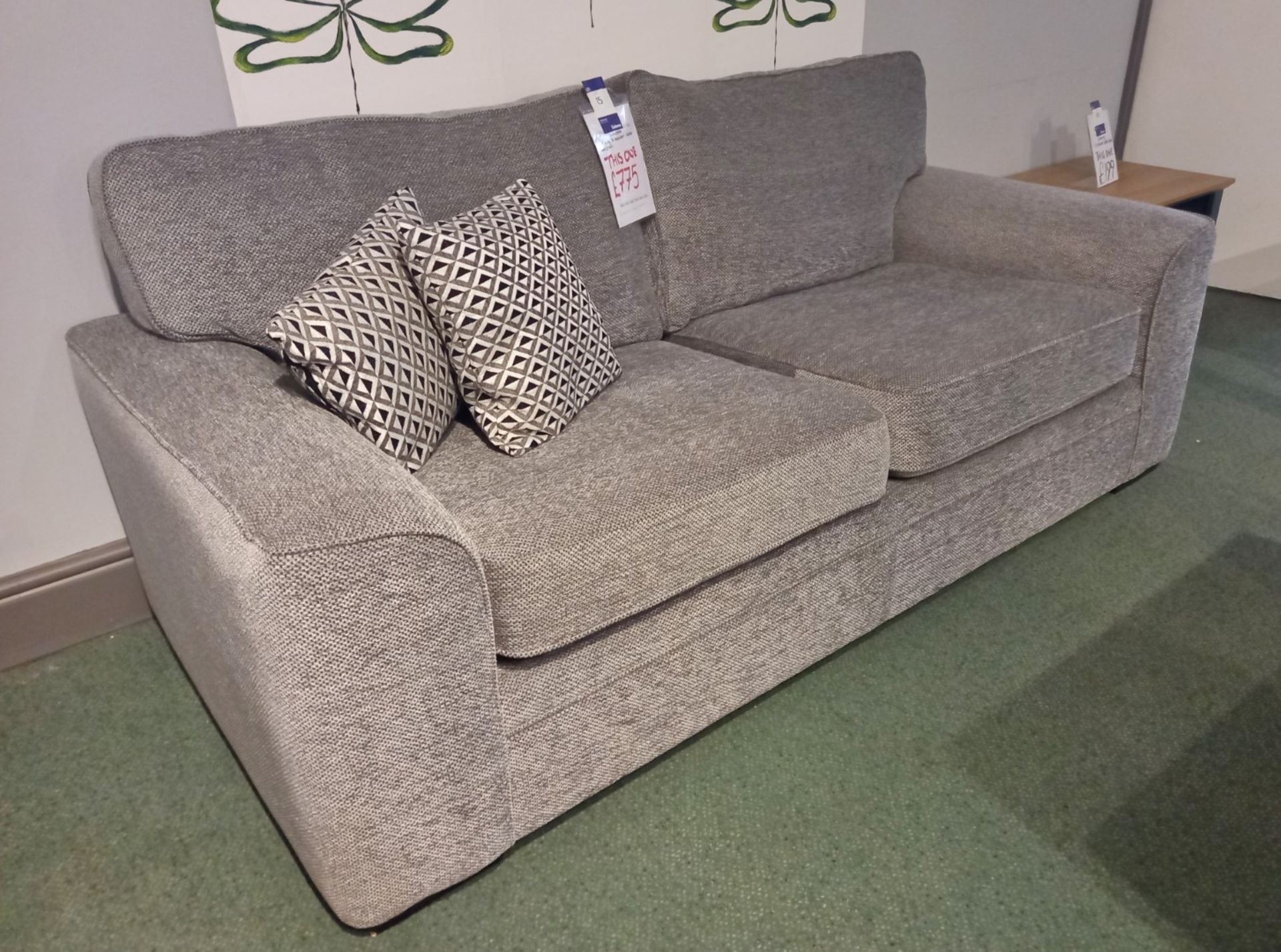 Islington Grey 3-Seater Sofa Rrp. £775 - Image 5 of 5