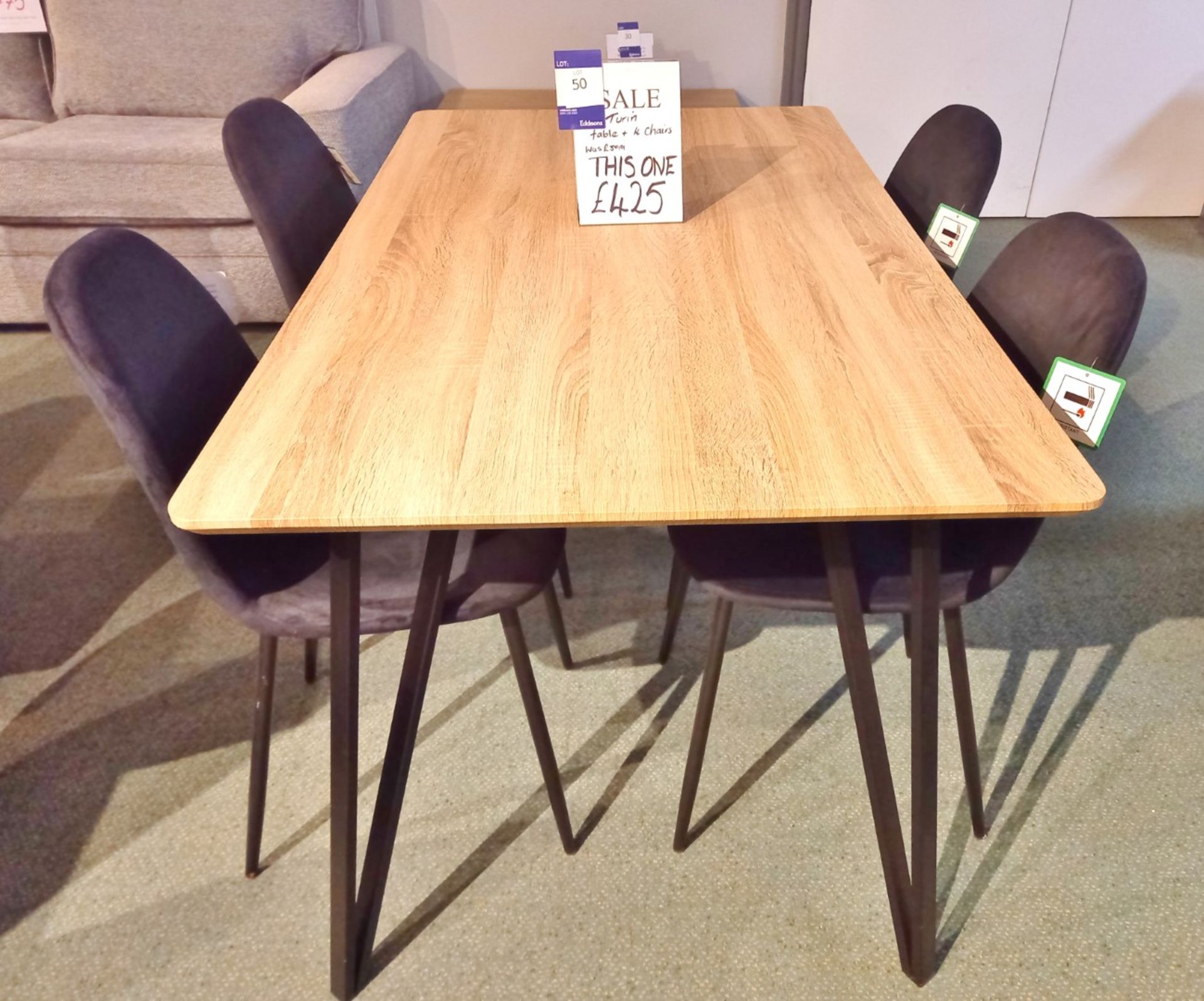 Turin Table & 4 Chairs (1400 x 800) Rrp. £425 - Image 4 of 5