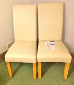 2 x Cream PV Chairs Rrp. £150