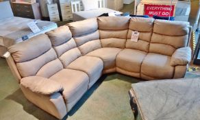 Power Recliner Natural Corner Sofa Rrp. £1799