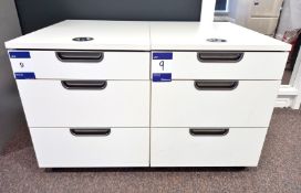 2 x 3 Drawer Mobile Pedestals (contents not included)