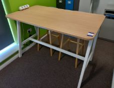 Contemporary 4 Person raised Breakout Table 1600 x 900mm with 2 x Raised Breakout Chairs